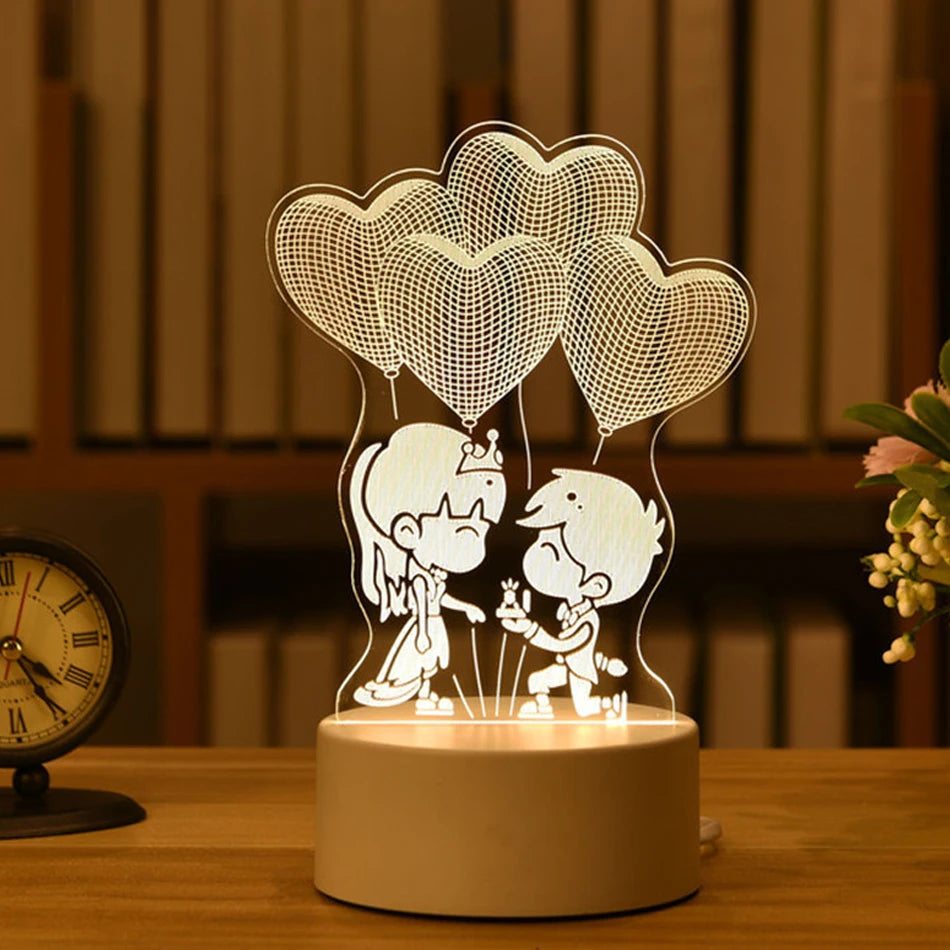 3D Lamp Acrylic USB LED Night Lights