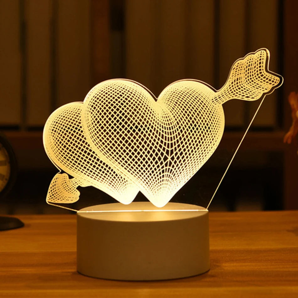 3D Lamp Acrylic USB LED Night Lights